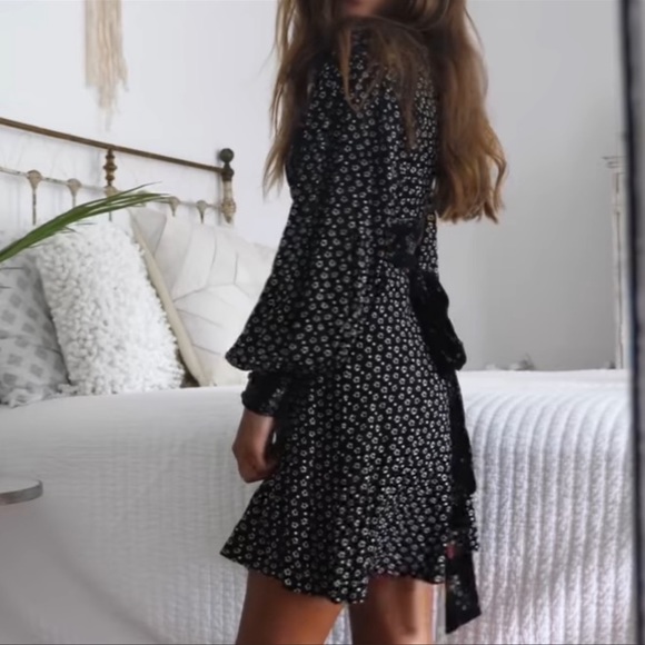 FREE PEOPLE Wonderland Mini Dress in Black - Picture 9 of 10